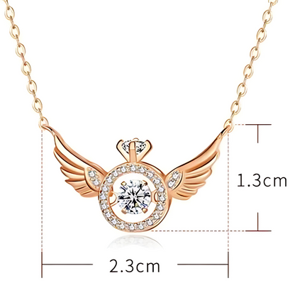 Rose Gold Angel Wings Pendant Chain